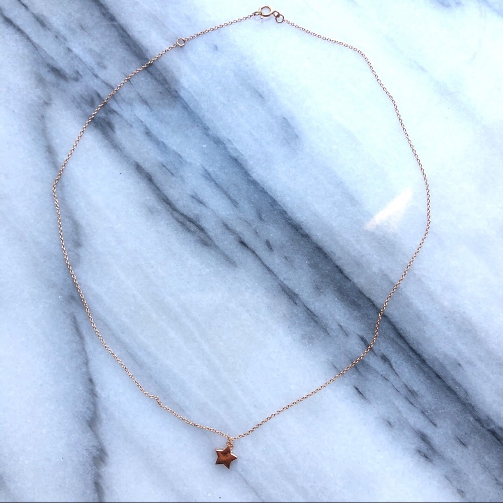 Mini star pendant necklace sterling silver gold - Picture 2 of 7